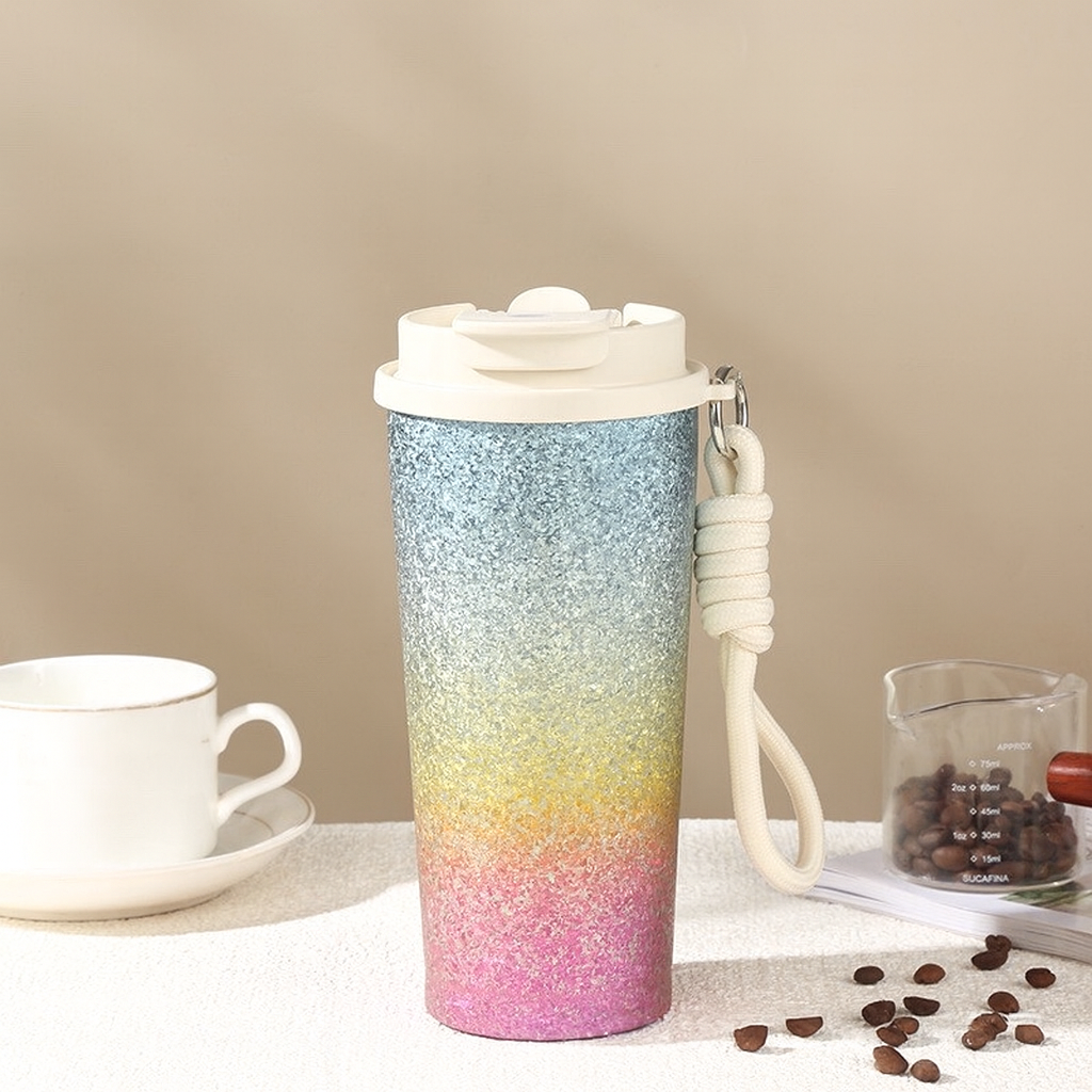 Otiro Pure Titanium Water Bottle – 500ml Lightweight & Durable Colorful Crystal Frosted Finish