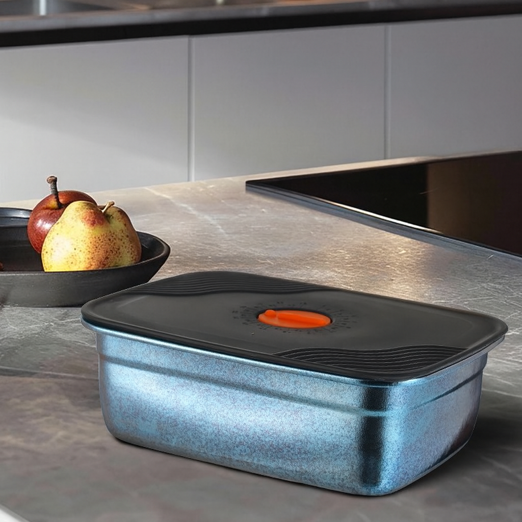 Premium 99.6%Titanium Food Storage Box – 1L Airtight & Odor-Free