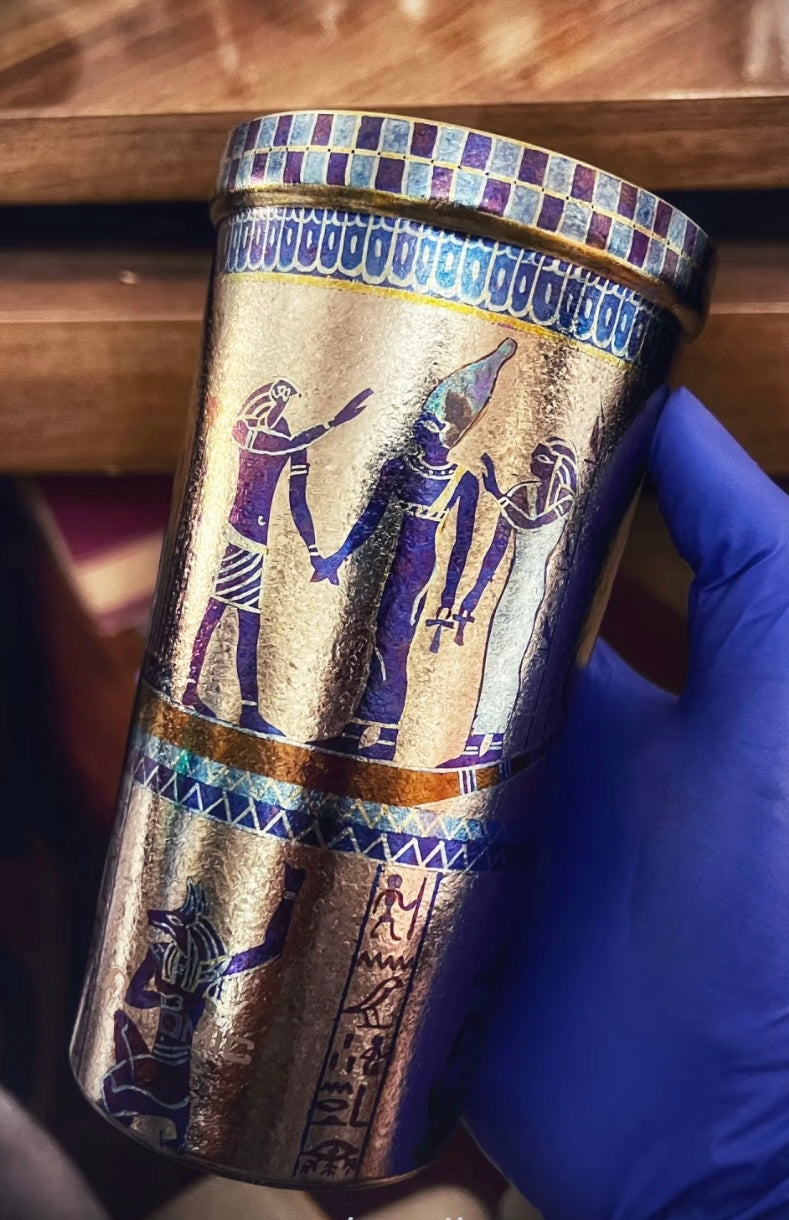 Egypt Series - Custom Hand-Painted Titanium Cup