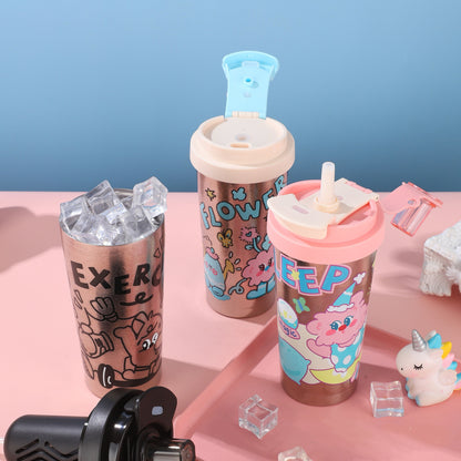 CandyPop Series - Otiro Titanium Water Bottle 500 ml Tumbler Strew Lid Lightweight & Durable