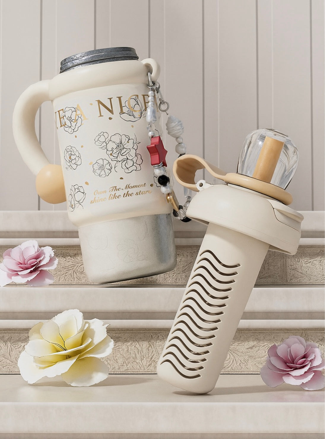Titanium Bottle 700ml| Vacuum Insulated & Leak-Proof | 3-in-1 Direct-Drink/Straw | Portable Strap