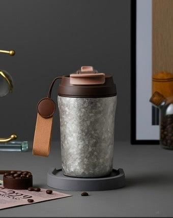 Ice-Flower Crystal Series - Titanium Coffee Cup 420ml Portable & Durable