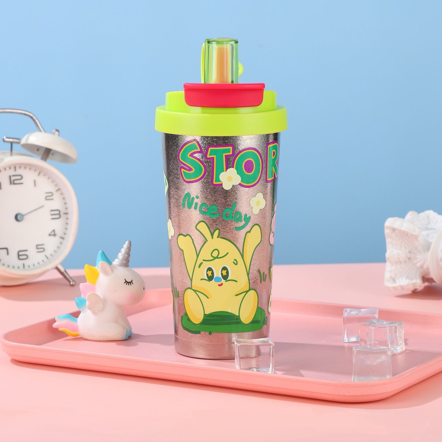 CandyPop Series - Otiro Titanium Water Bottle 500 ml Tumbler Strew Lid Lightweight & Durable