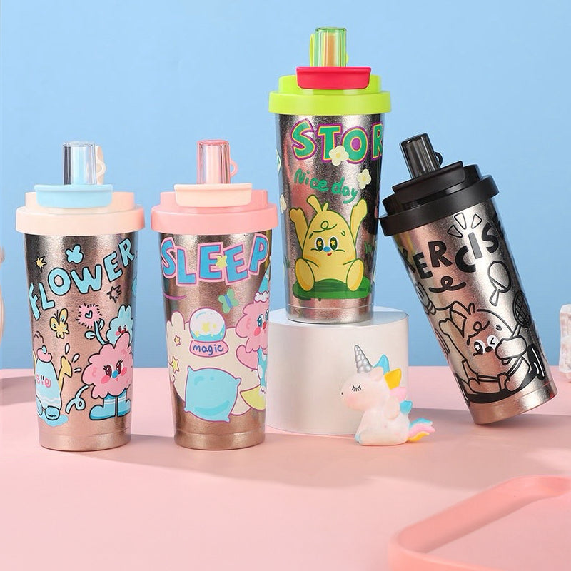 CandyPop Series - Otiro Titanium Water Bottle 500 ml Tumbler Strew Lid Lightweight & Durable