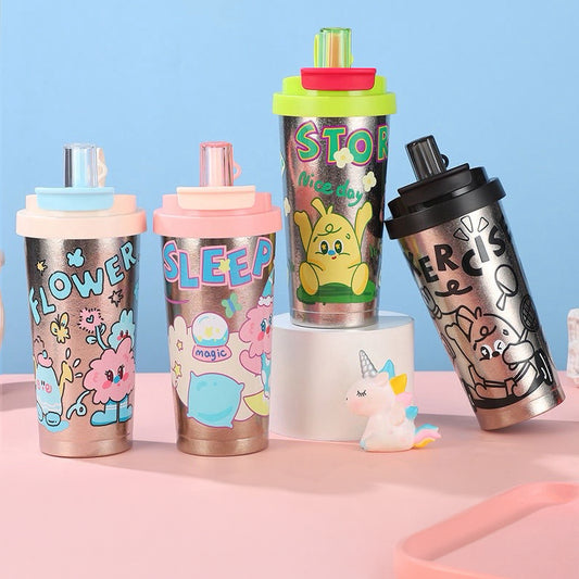CandyPop Series - Otiro Titanium Water Bottle 500 ml Tumbler Strew Lid Lightweight & Durable