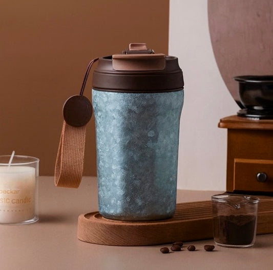 Ice-Flower Crystal Series - Titanium Coffee Cup 420ml Portable & Durable