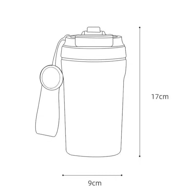 Ice-Flower Crystal Series - Titanium Coffee Cup 420ml Portable & Durable