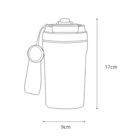 Ice-Flower Crystal Series - Titanium Coffee Cup 420ml Portable & Durable
