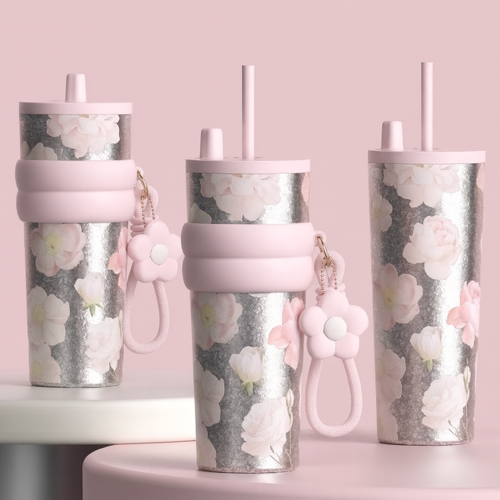 Flower Series - Otiro Titanium Water Bottle 710ml Lightweight & Durable