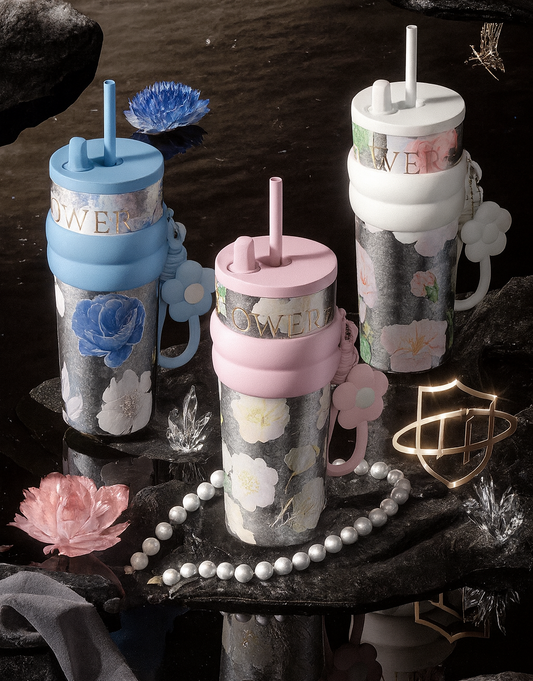 Flower Series - Otiro Titanium Water Bottle 710ml Lightweight & Durable